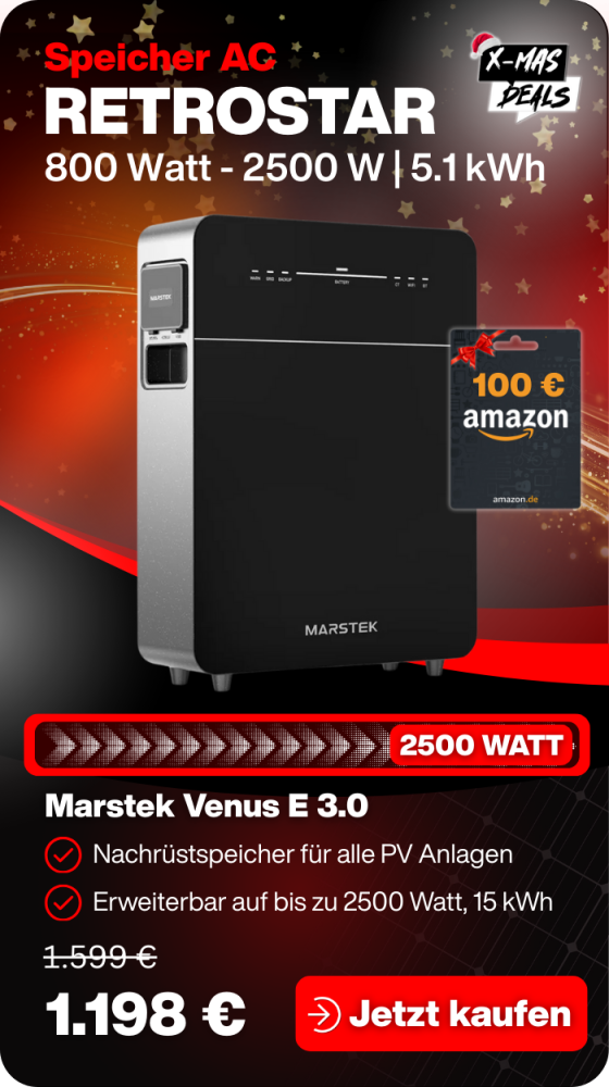 Marstek Venus E 5120 Wh AC Balkonkraftwerk Speicher - JurSol Storage Retro
